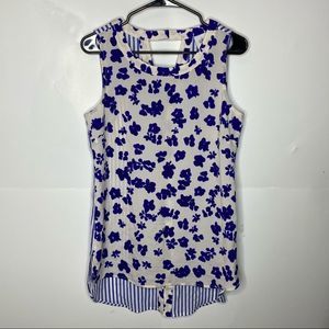 Anthropologie Cabi hi low tunic Top S floral